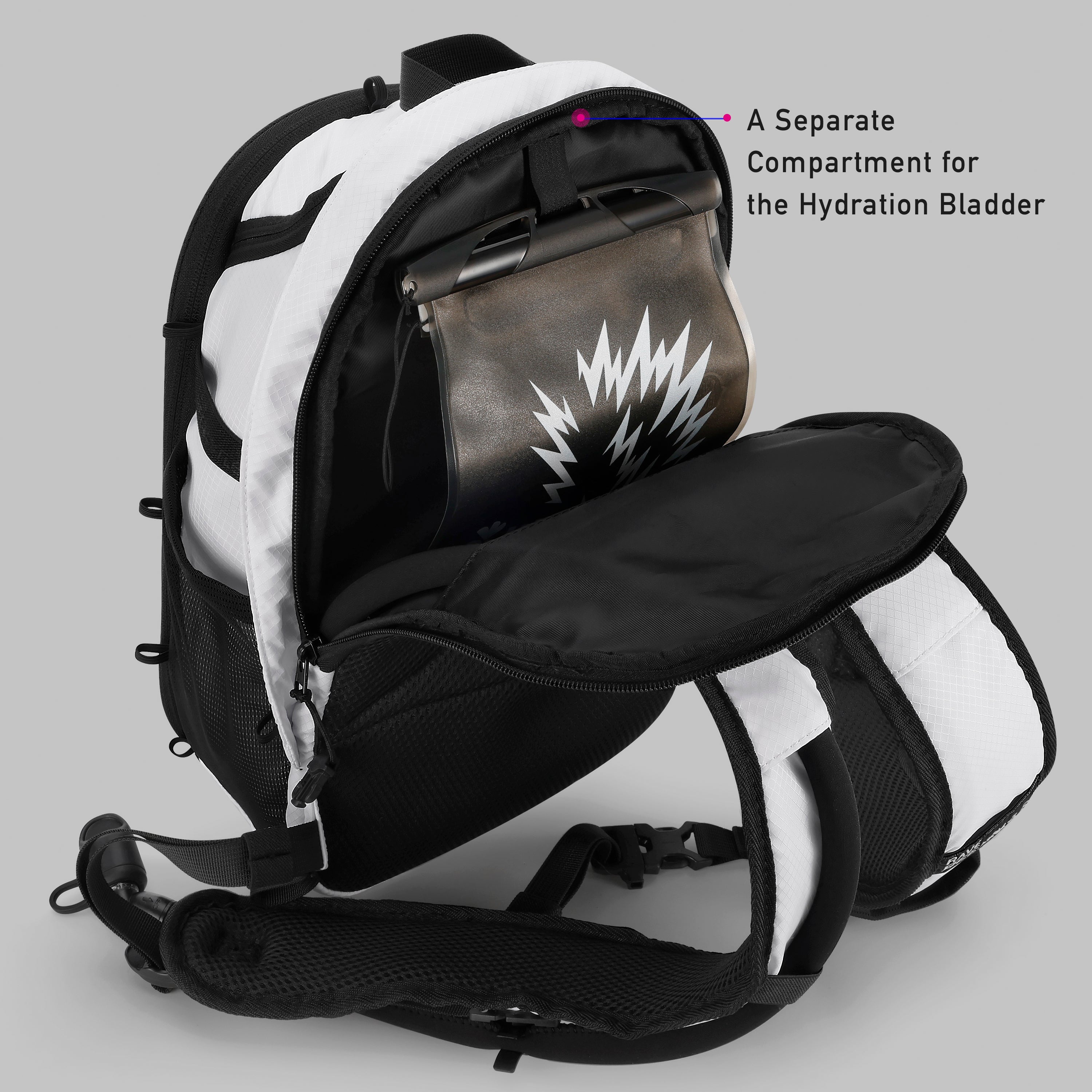 Elytra Hydration Pack 2.0 with Aura Reflector – White